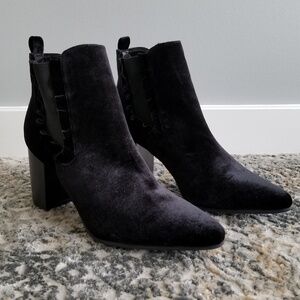 14th & Union Velvet Blaine Booties-Size 8.5